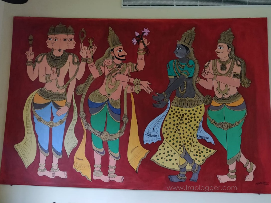 Recreation of paining found in Virupaksha temple done by a Local artist Mohammed