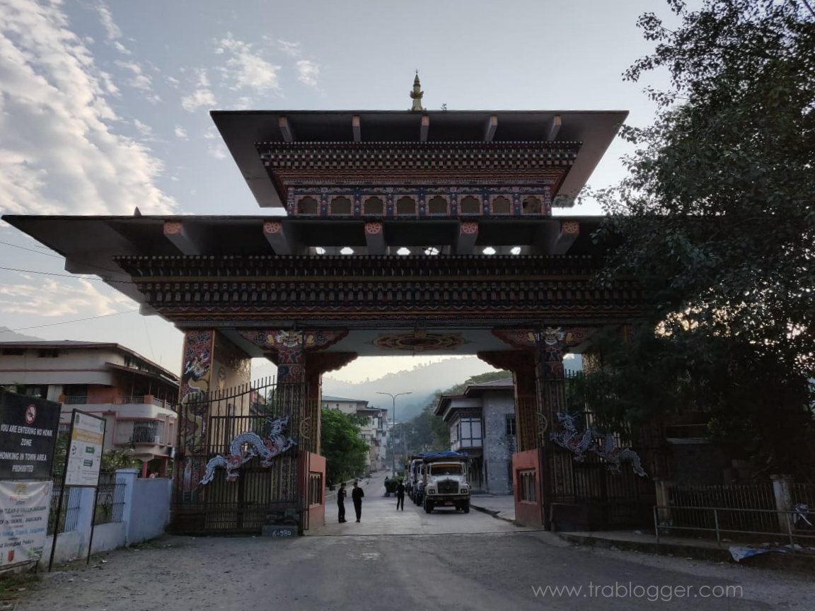Bhutan gate in the morning