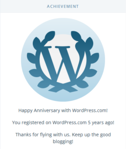 5years of trablogger on wordpress